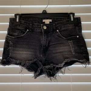 Black H&M Cutoff Jean Shorts